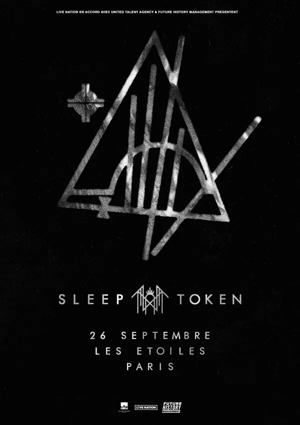 tournée 2019 sleep token - affiche du concert de Sleep Token à Paris en 2019