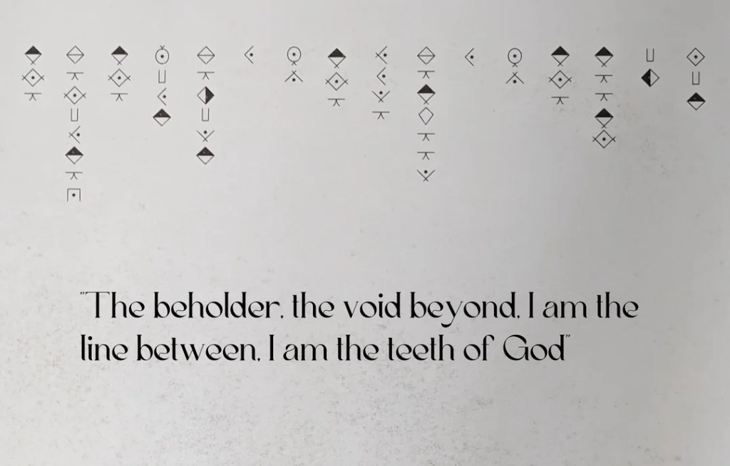 runes sleep token - message runique figurant dans l'album Take me Back to Eden 