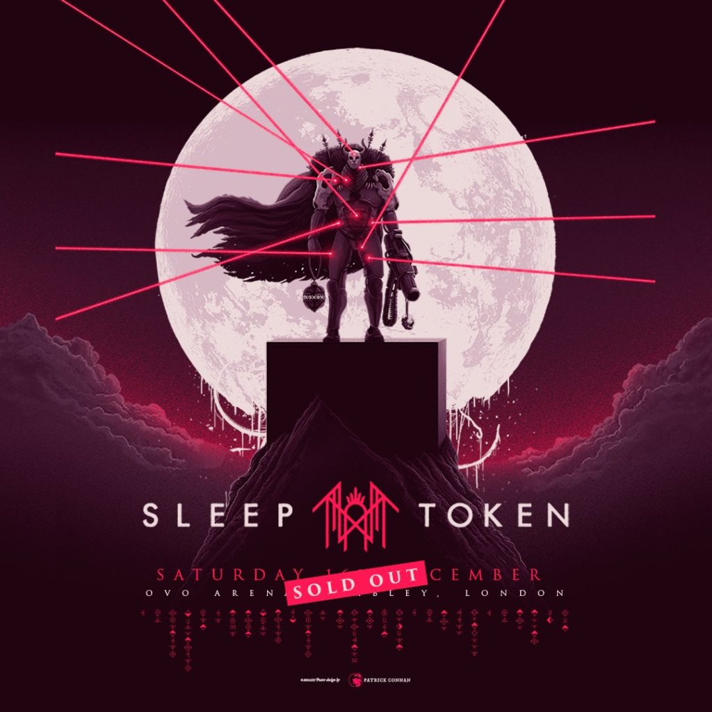 tournée 2023 sleep token - affiche du concert de Sleep Token à Wembley le 16 décembre 2023