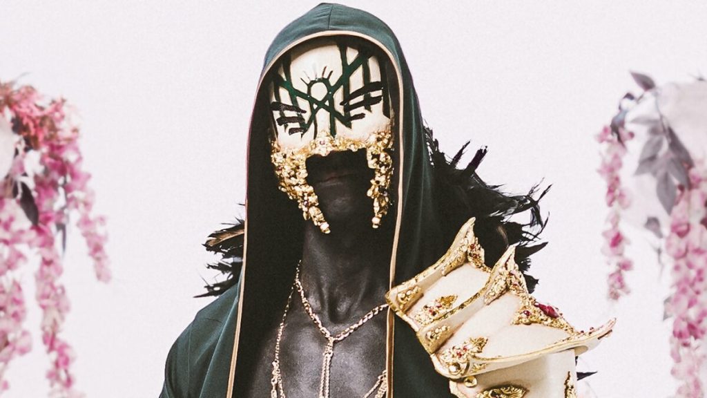 even in arcadia japon - photo promotionnelle de Vessel avec son nouveau masque pour la sortie d'Even in Arcadia