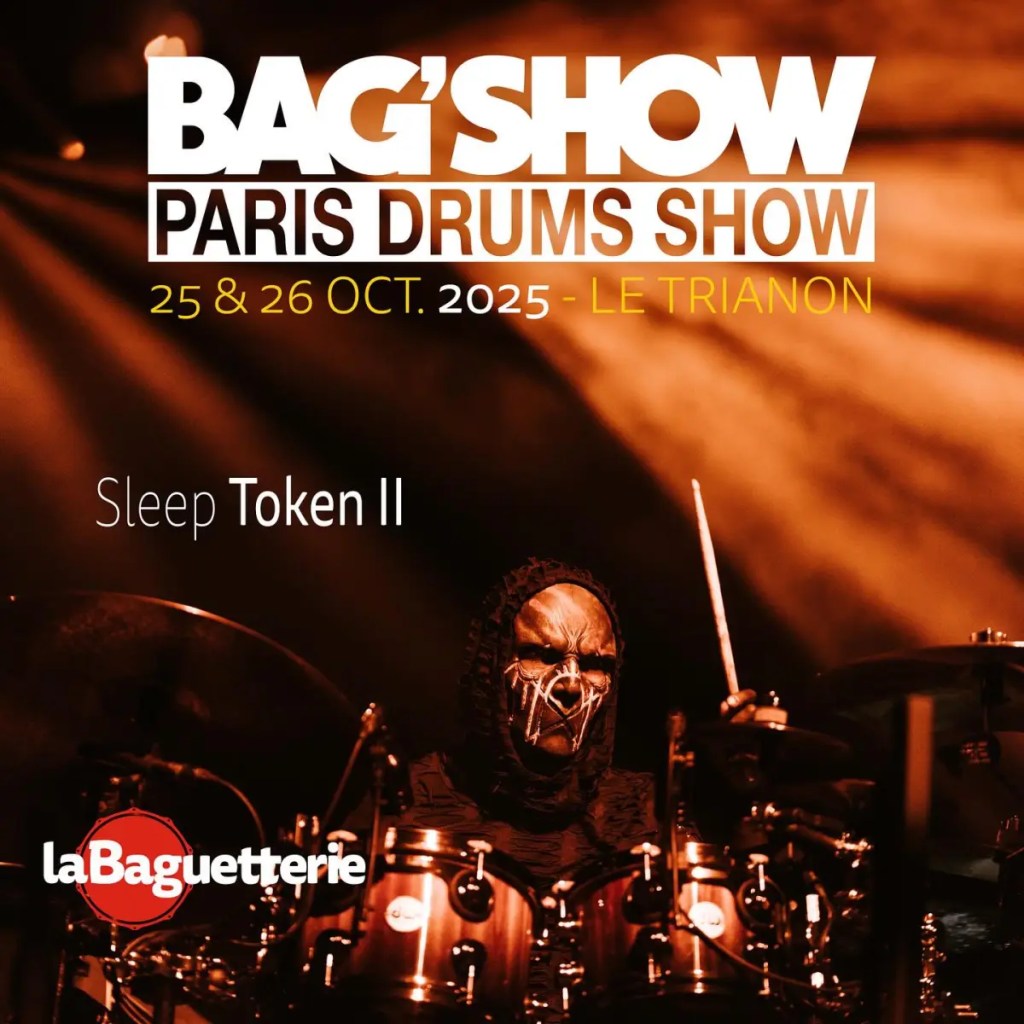 sleep token france concert - Affiche de la performance du batteur II de Sleep Token au Bag Show de Paris en 2025